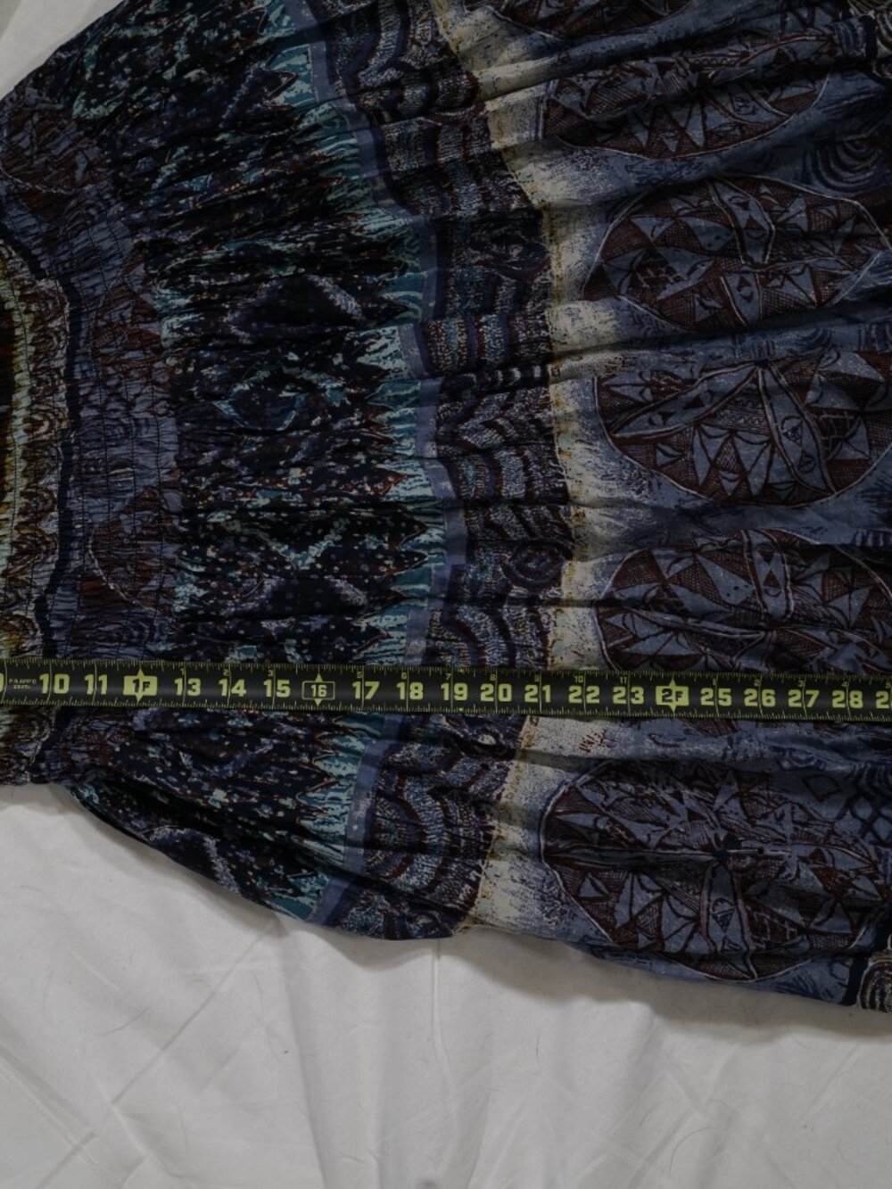 Camee’s Boho Halter Midi Dress M 100% Cotton India Strappy Back Tribal Print - Picture 7 of 7